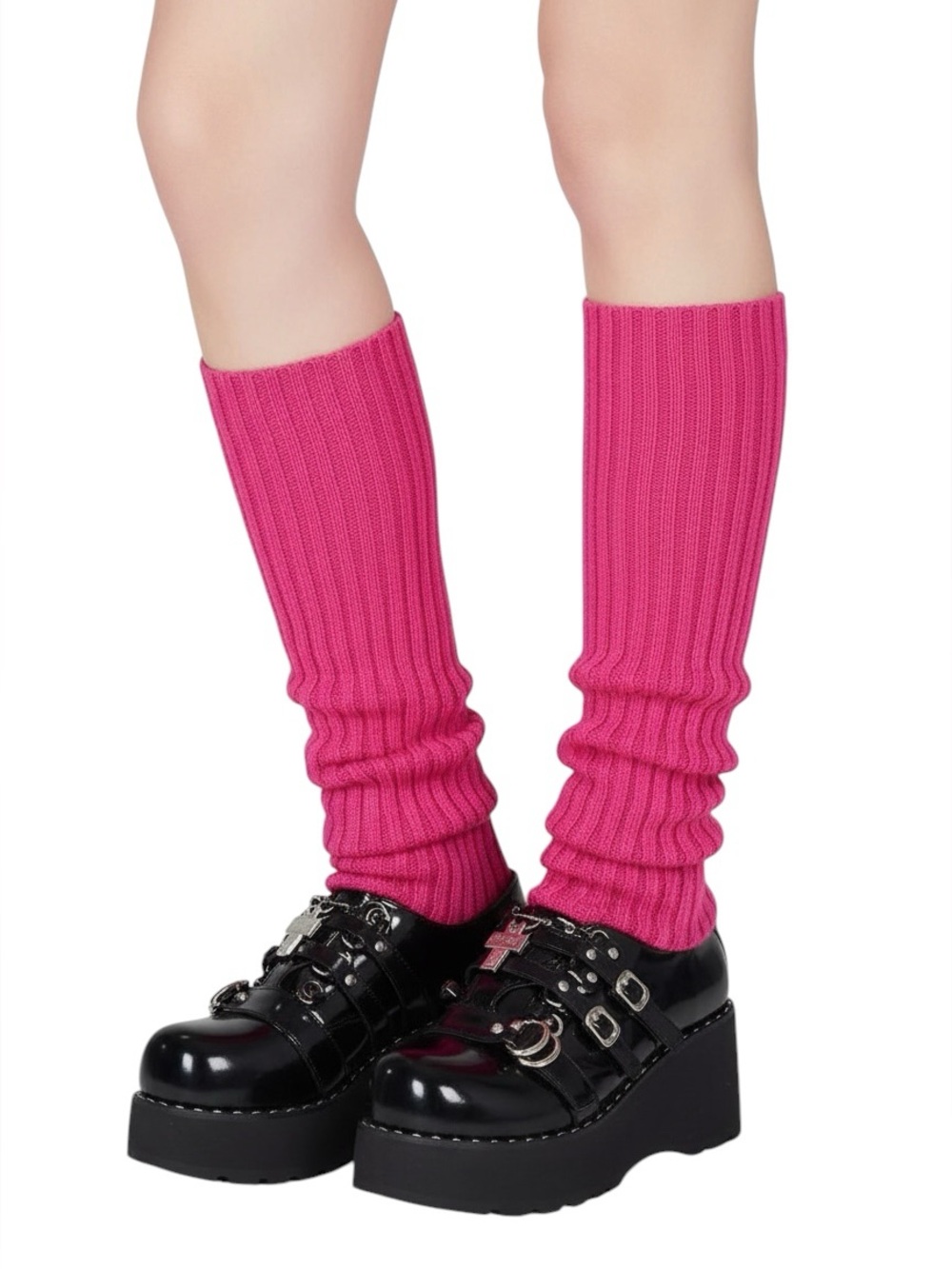 🆕Neon Pink Knitted Leg Warmers